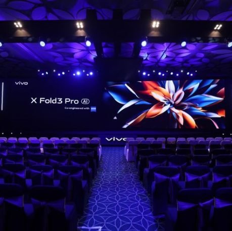 Main LED Stage Design at the Vivo X Fold3 Pro Launch